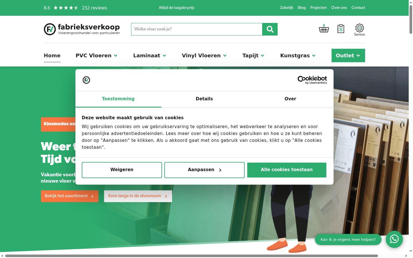 Snímek obrazovky baneru souhlasu zobrazeného před jakoukoli interakcí