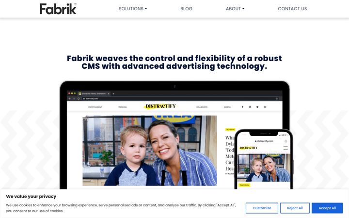 Screenshot of fabrik.com