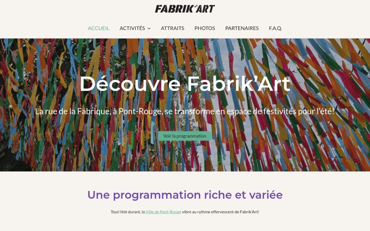 Screenshot of fabrikart.ca
