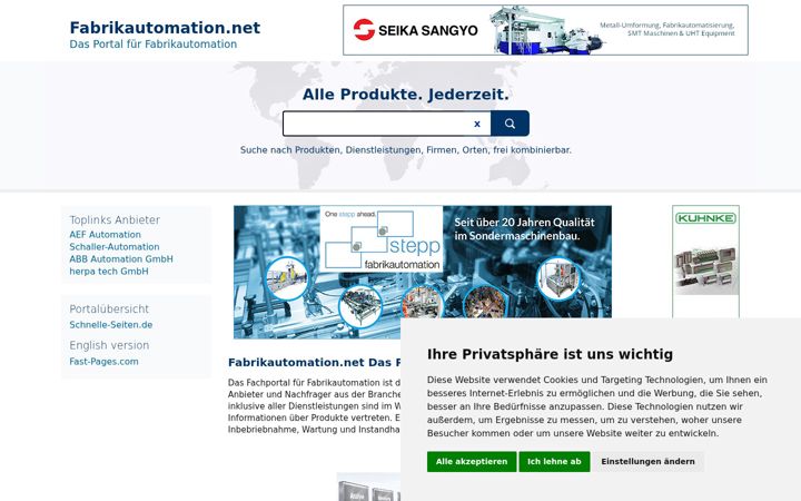 Screenshot of fabrikautomation.net