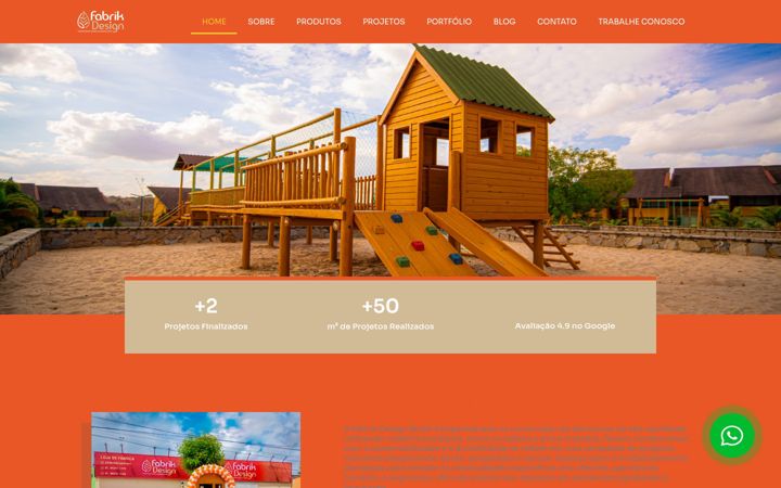 Snímek obrazovky fabrikdesign.com.br