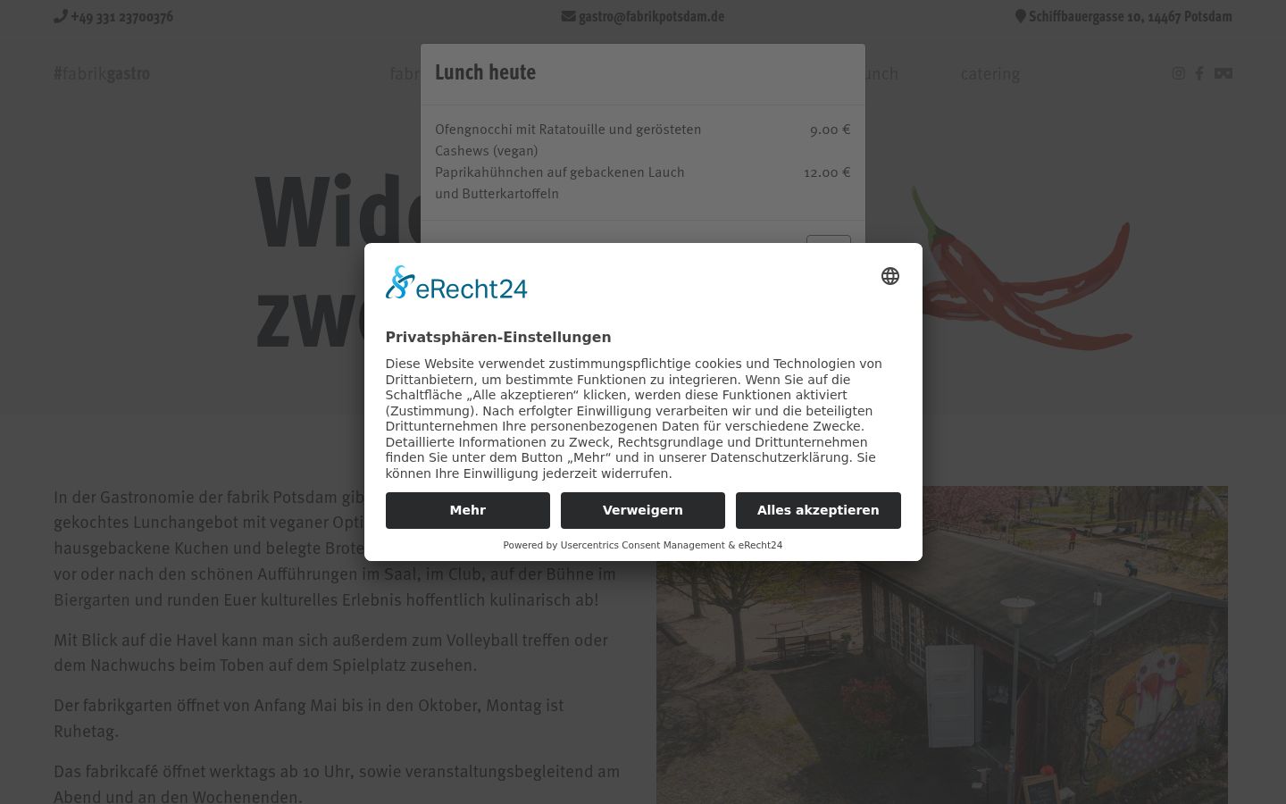 Screenshot of the consent banner shown before any interaction