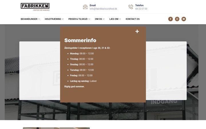 Screenshot of fabrikkensundhed.dk