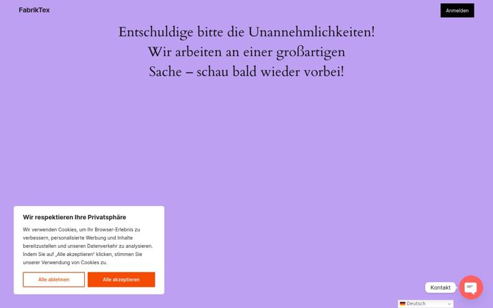 Screenshot of fabriktex.com