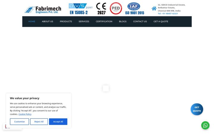 Screenshot of fabrimech.com