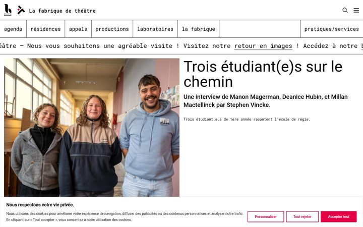 Screenshot von fabrique-theatre.be