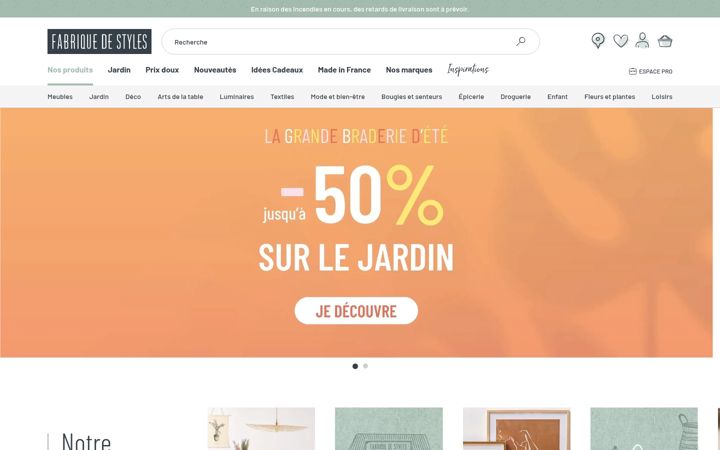 Screenshot of fabriquedestyles.com