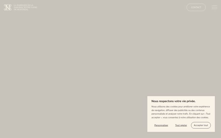 Screenshot of fabriquenotredame.ca