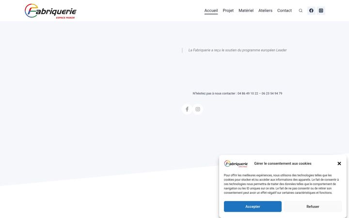 Screenshot of fabriquerie.fr