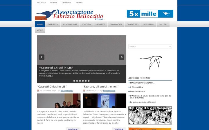 Screenshot of fabriziobellocchioonlus.com