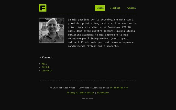 Screenshot of fabrizioortis.com