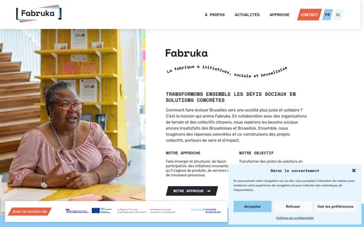 Screenshot von fabruka.be