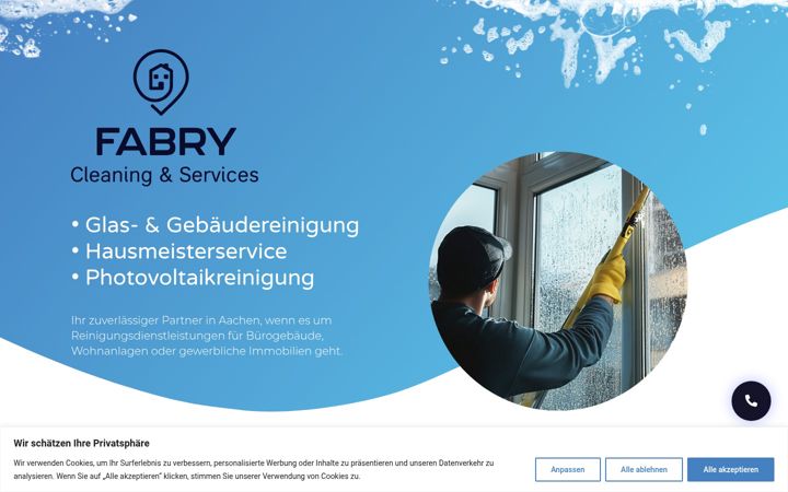 Skærmbillede af fabry-services.de