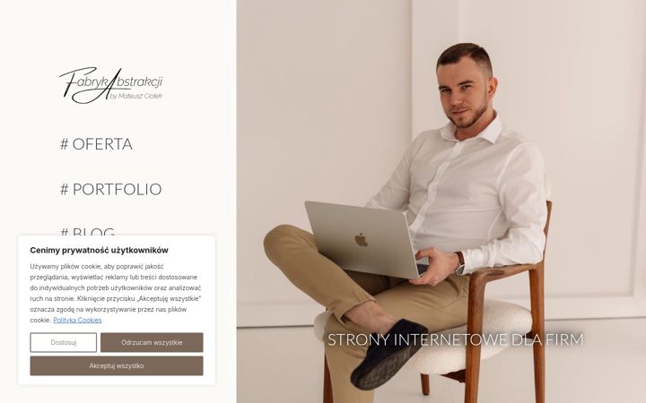 Screenshot of fabrykaabstrakcji.pl
