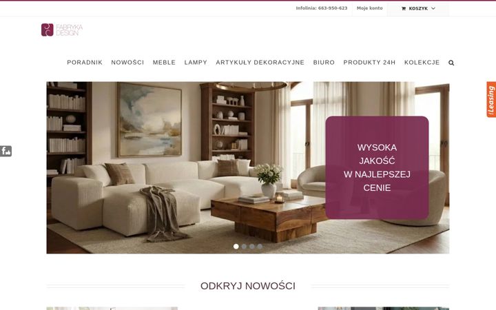 Screenshot of fabrykadesign.pl
