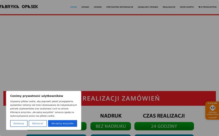 Screenshot of fabrykaopasek.pl