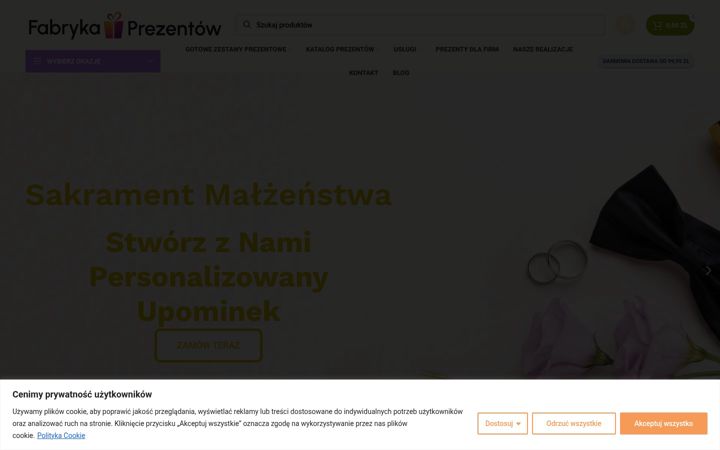 Screenshot of fabrykaprezentow24.pl