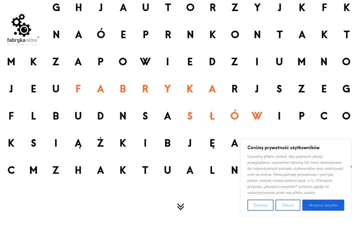 Screenshot of fabrykaslow.com.pl