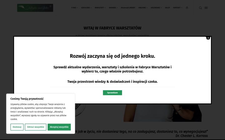 Screenshot of fabrykawarsztatow.pl