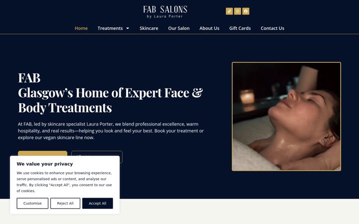Screenshot of fabsalons.co.uk