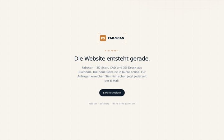 Screenshot of fabscan.de