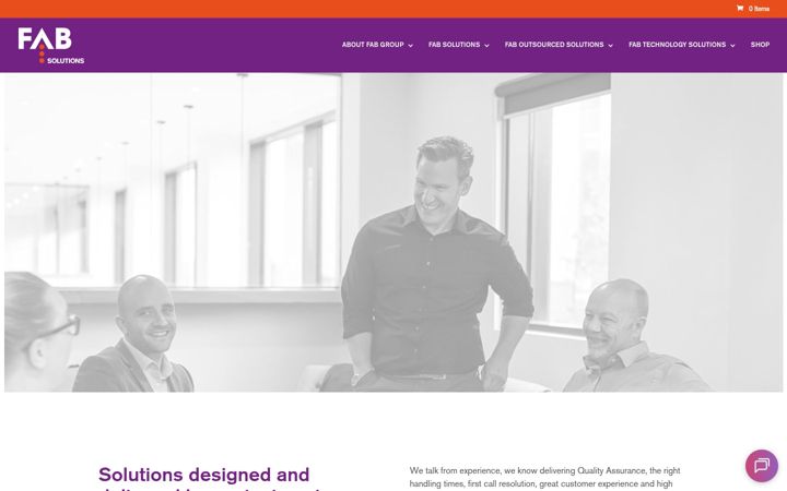 Screenshot of fabsolutions.co.uk