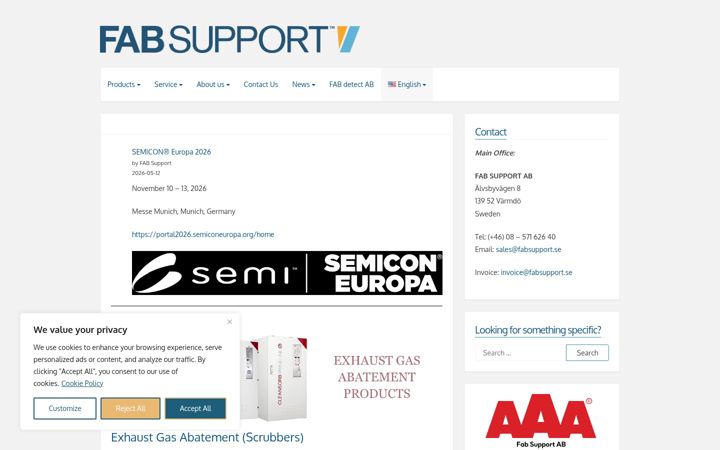 Screenshot of fabsupport.se