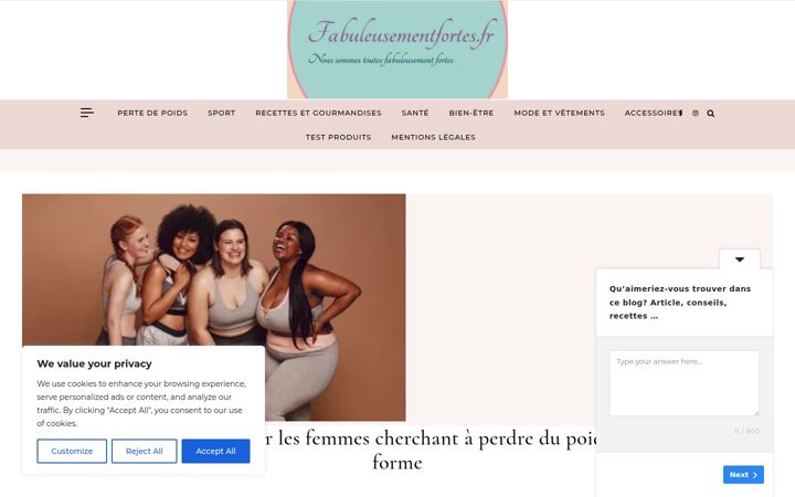 Screenshot of fabuleusementfortes.fr