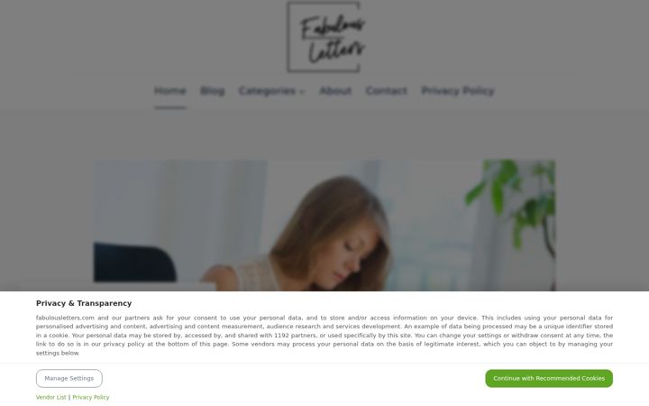 Screenshot of fabulousletters.com