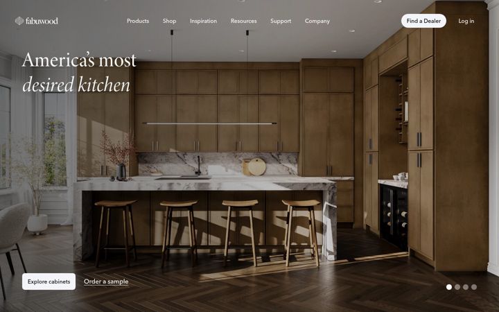 Screenshot of fabuwood.com
