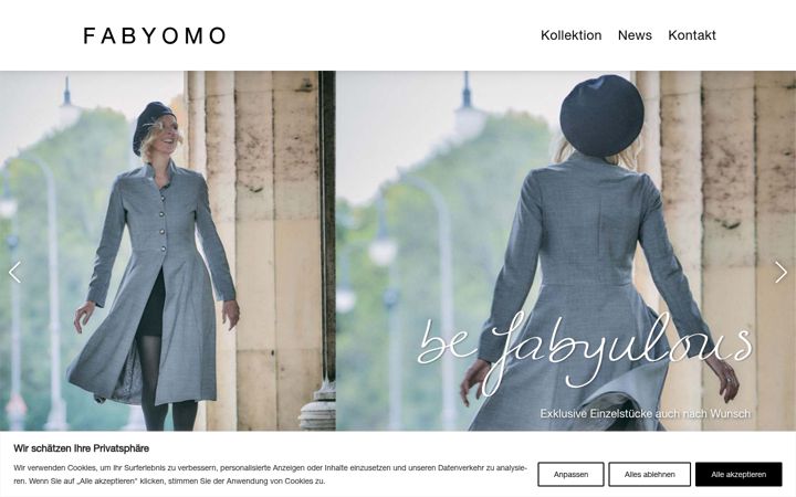 Screenshot of fabyomo.de