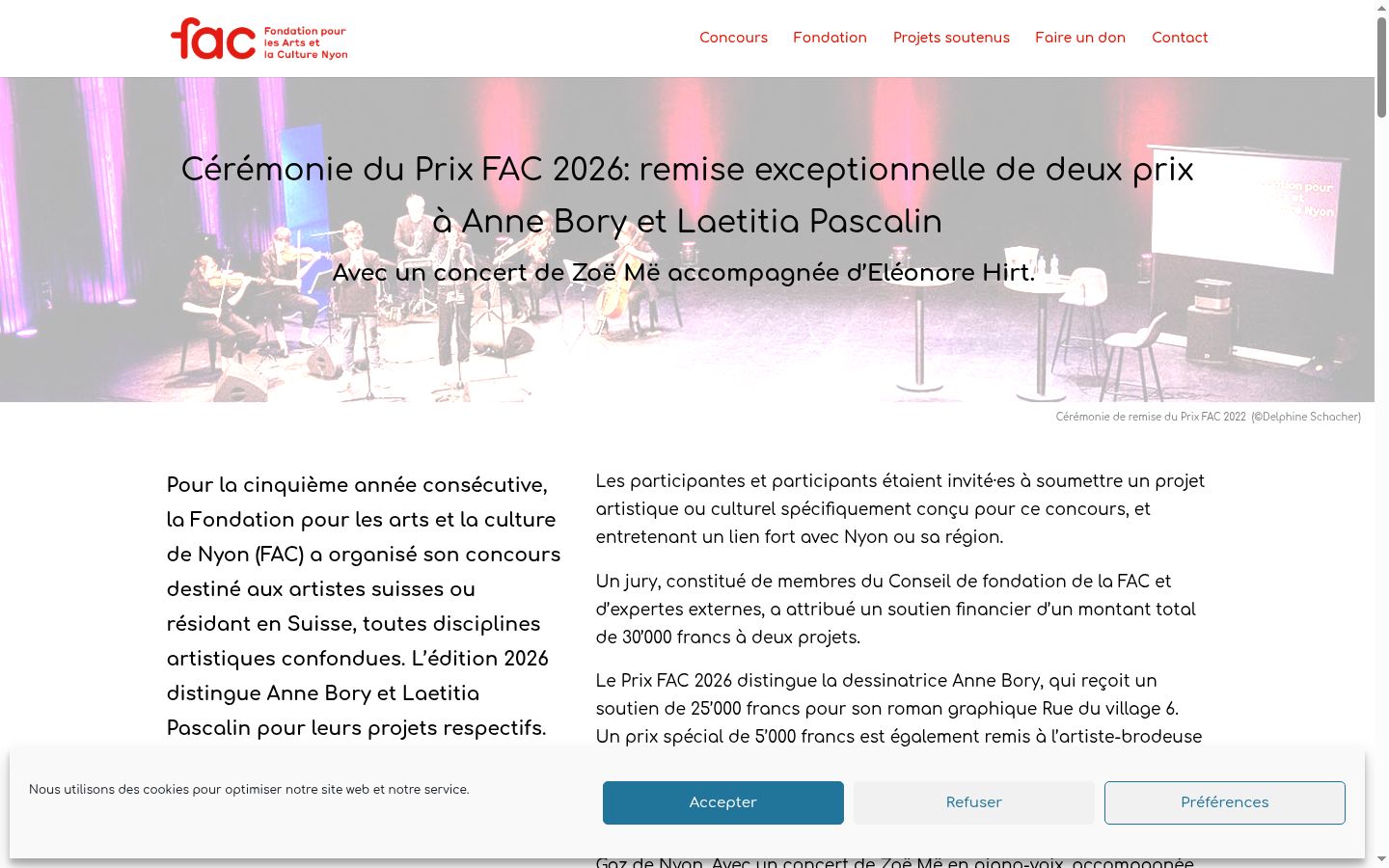 Screenshot of the consent banner shown before any interaction