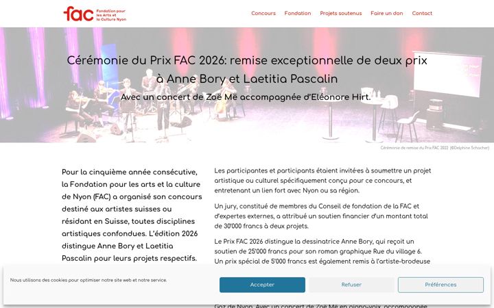 Screenshot of fac-nyon.ch