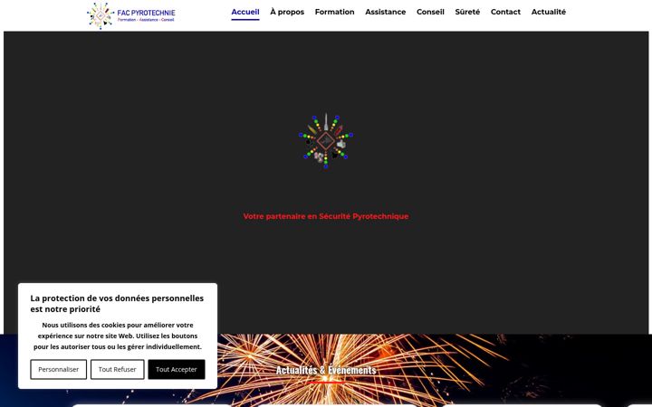Screenshot of fac-securite-pyrotechnie.com
