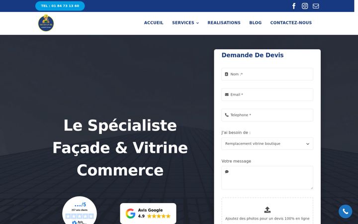 Screenshot of facade-commerce.fr