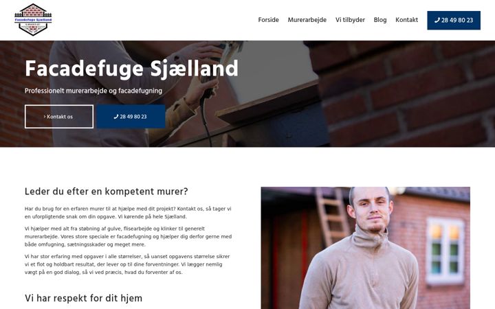 Screenshot of facadefugesjaelland.dk