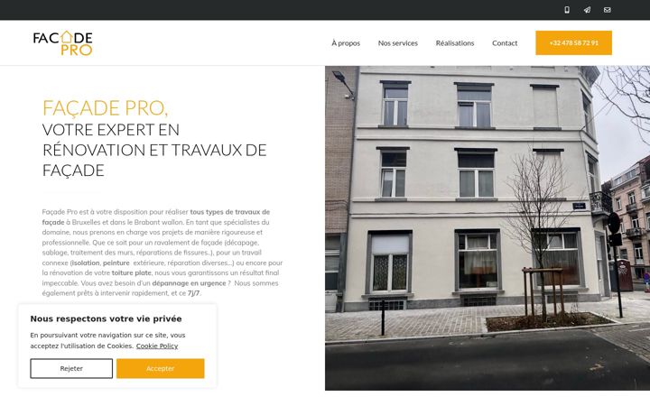 Zrzut ekranu facadepro.be