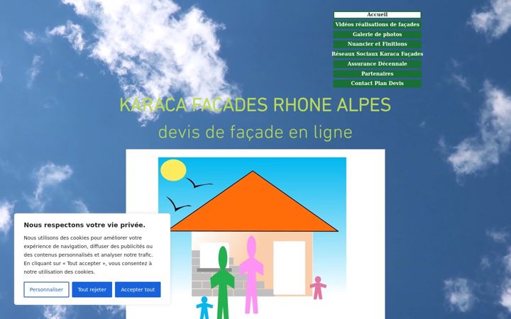 Screenshot of facaderhonealpes.fr