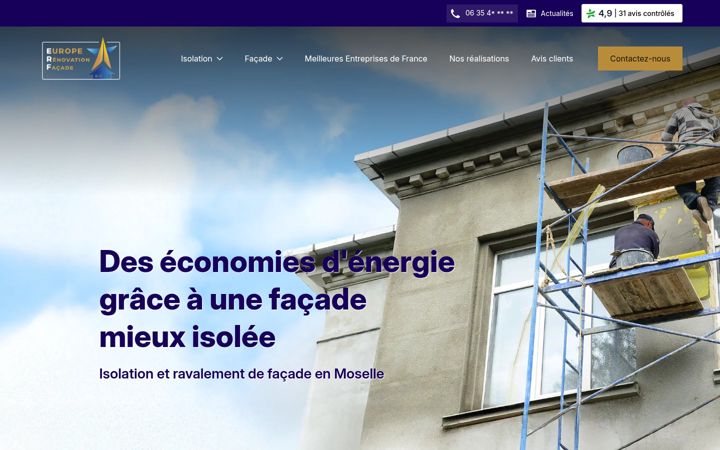 Screenshot of facades-erf.fr