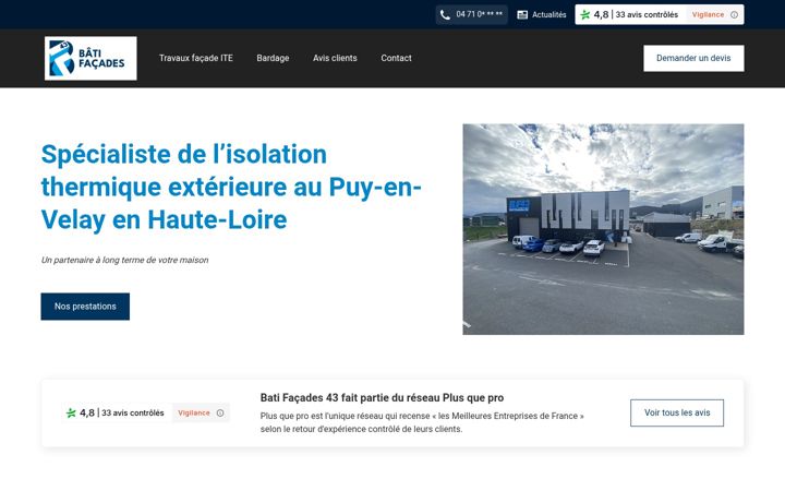Screenshot of facades-hauteloire.fr