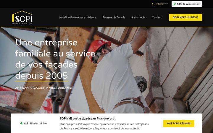 Screenshot of facades-isolation-sopi.fr