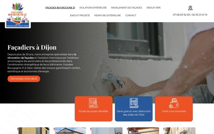 Screenshot of facadesbourgogne21.fr
