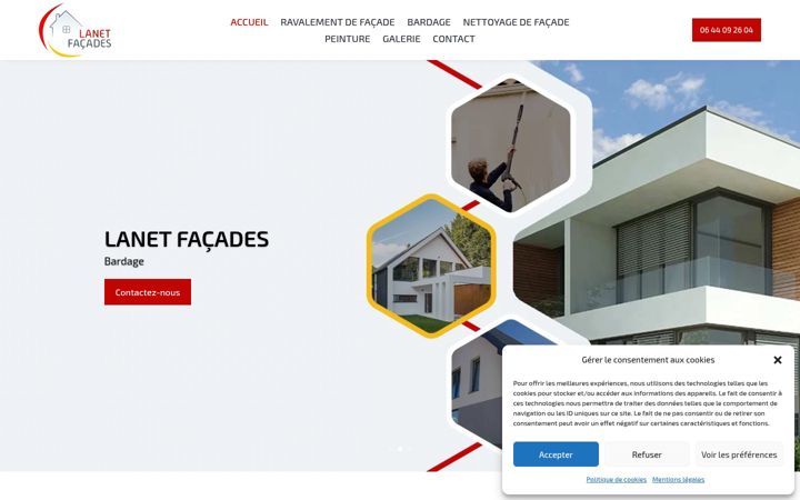 Screenshot of facadier-lanet.fr