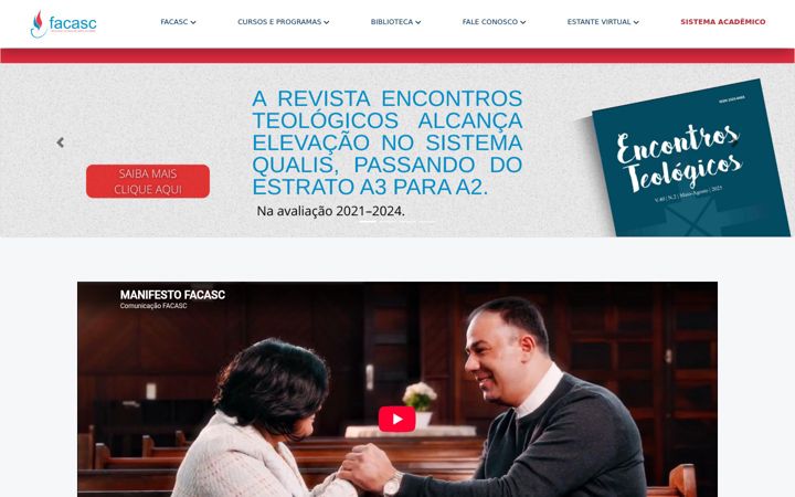 Snímek obrazovky facasc.edu.br
