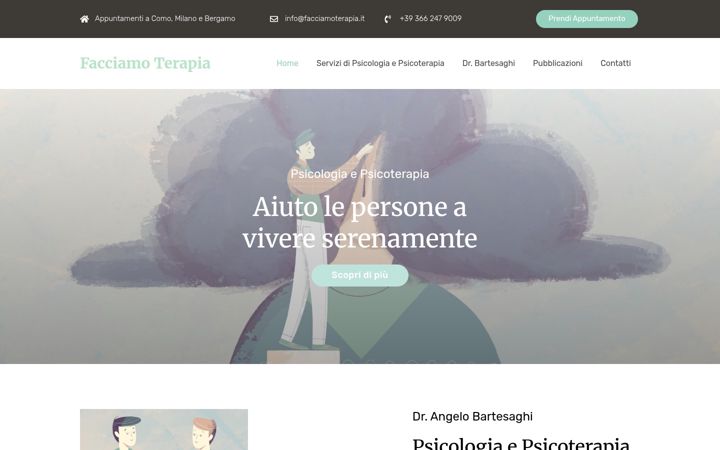 Screenshot of facciamoterapia.it
