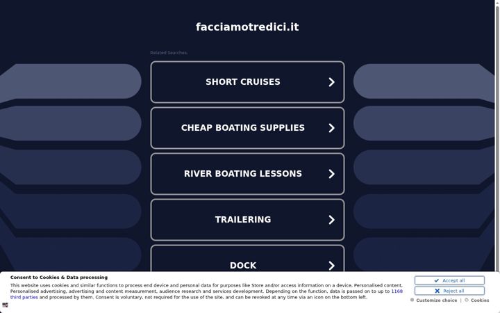 Ekrano kopija facciamotredici.it