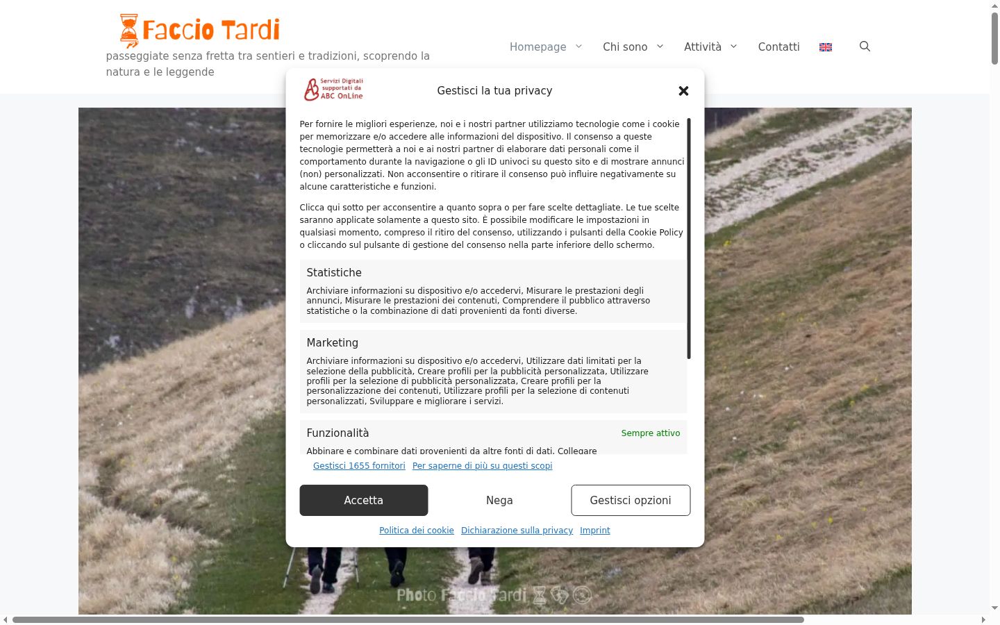 Screenshot tal-banner tal-kunsens muri qabel kwalunkwe interazzjoni