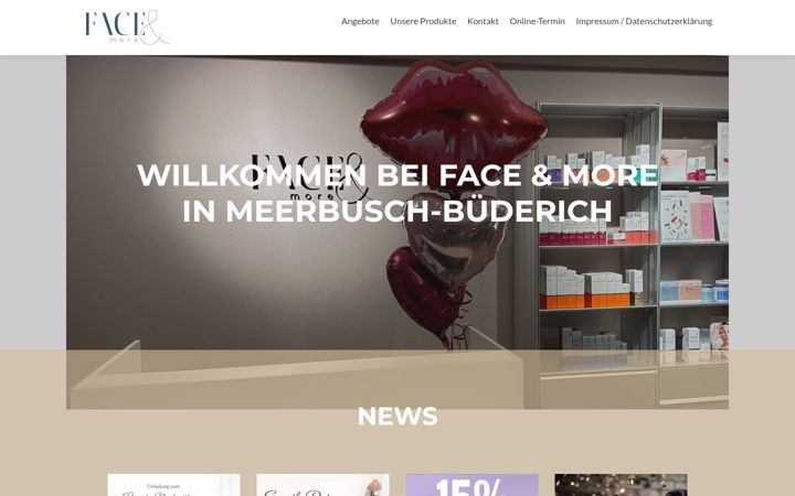 Skærmbillede af face-and-more-kosmetik.de