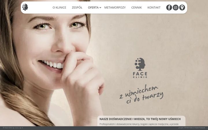 Képernyőkép: face-clinic.pl