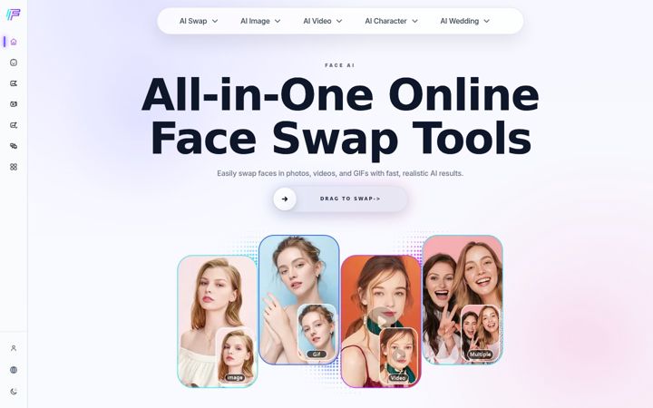Screenshot of faceai.art